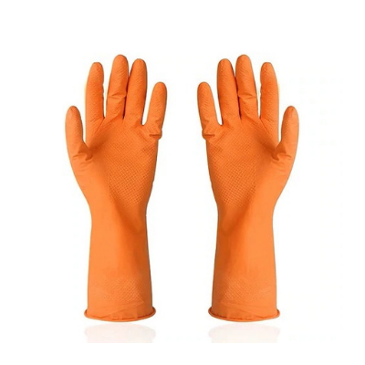 Ultralite Orange Reusable Household Cleaning Gloves